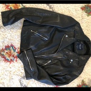 Madewell Washed Leather Moto Jacket L